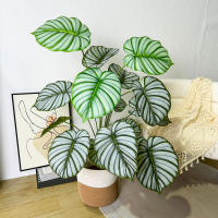 Planta Artificial De Monstera 65/100cm Hojas Verdes De Tortuga Falsas Árbol De Palma Para Decoración De Jardín Oficina Hogar - details 4