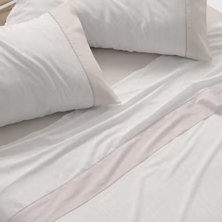 Burrito Blanco Juego Sábanas 50% Algodón Modelo 297 Cama 105. - 1