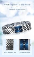 Reloj De Pulsera De Cuarzo LIGE Elegante Para Mujer Con Correa De Acero Inoxidable Resistente Al Agua Y Deportiva Pantalla Cuadrada Romana - details 4
