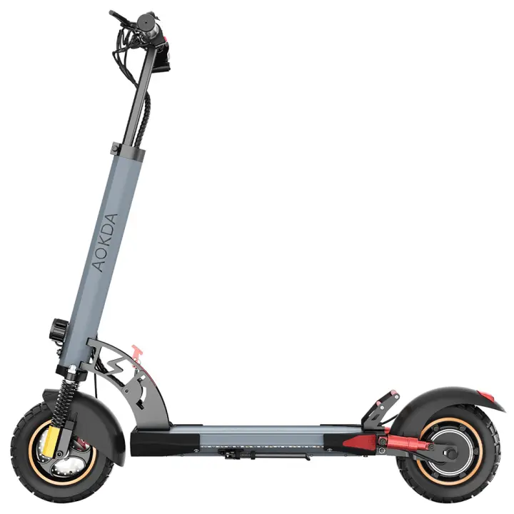 Aokda A1 Patinetes Electricos Adultos Plegable Scooter Freestyle, Motor De 800w, BateríA De Bicicleta EléCtrica 48v 12.5ah, NeumáTicos 10 Pulgadas Todo Terreno, Velocidad MáXima De 45km/H, Alcance MáXimo De 25km, Freno De Disco Ebike - 1