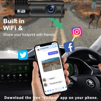Cámara De Coche 4K 2160P Mini DVR Con Doble Lente Soporte WIFI GPS Registros De Video Negro Bocina Visión Nocturna Dashcam - details 2