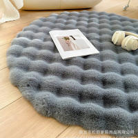 Carpetas De Peluche Burbuja Para Decoración De Hogar Imitación De Pelo De Conejo Cojín De Balcones Alfombra Para Sala De Estar De Niños Habitación De Mujer Alfombrilla Para Pies - details 1
