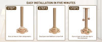Juguete Para Gatos Tablero De Rasguñado Duradero Con Rueda Giratoria Columna De Atracción Para Gatos Marco De Subida Para Mascotas - details 1