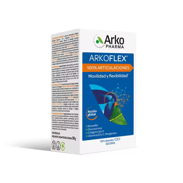 Arkoflex Arkopharma 100% Articulaciones Movilidad y Flexibilidad 120 cápsulas - 1