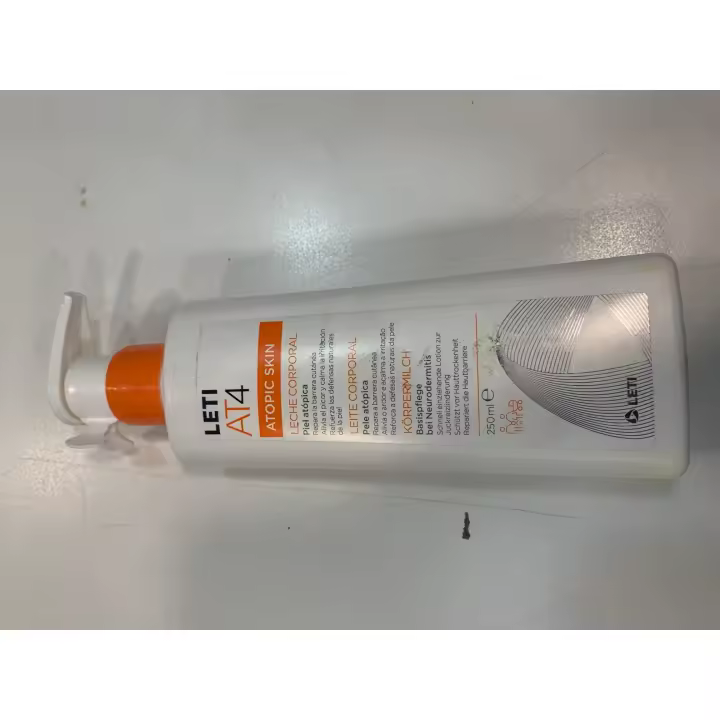 LETI AT 4LECHE CORPORAL PIEL ATOPICA 250  ML ,INDICADO PARA PIELES CON PROBLEMAS Y CON PICORES DE ADULTOS Y NIÑOS - 1