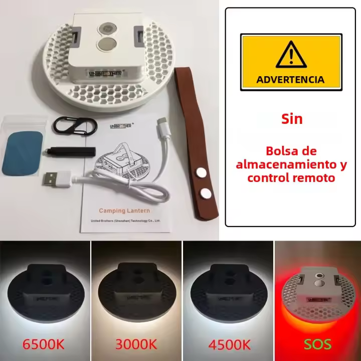 Linterna Portátil LED Recargable 13500mAh Con Imán Para Camping Y Tent Light Con Estuche Bag Strong Light Portable Rechargeable Camping Lantern - 1