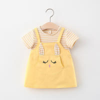 Vestido De Verano Para Bebés Con Gato De Dibujos Animados Estilo Princesa De Manga Corta A-Línea Para Niñas De 0 a 3 Años Ropa Infantil Casual - details 3