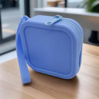Bolso Cuadrado De Silicona Organizador Monedero Impermeable Con Cierre De Cremallera Bolso Para Cosméticos Y Auriculares Para Estudiantes Unisex - details 8