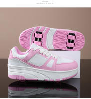 Zapatillas Casuales Para Niños Y Niñas Con Rodillos De Cuatro Ruedas Zapatos Deportivos Para Exterior Ajustables Y Transpirables Para Escolares - details 14