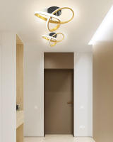 Lámpara De Techo LED Nórdica Para Pasillo Corredor Blanco Negro Iluminación Interior Para Dormitorio Habitación AC85-265V - details 2