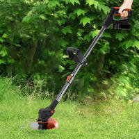 21V Adjustable Telescopic Handheld Cordless Grass Trimmer Electric Lawn Mower 2600mAh Rechargeable Lithium Battery Garden Tools - details 2