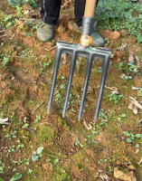 Pala De Jardín De Acero De Mánganeso Para Suelo Suave Herramienta De Agricultura Con Cuatro Dientes Para Desbrozar Y Girar Tierra Manual - details 14