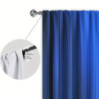 2pcs Cortina De Ventana Con Diseño De Rayas Gradient Azul/Castillo Para Decoración De Hogar Tratamiento De Ventana Para Dormitorio Oficina Cocina Con Bolsa Para Rodamiento - details 9