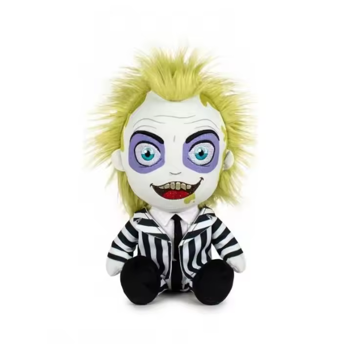 PLAY BY PLAY Peluche Beetlejuice Beetlejuice pello verde ,ropa color negro y blanco 25cm-8425611348754 - 1