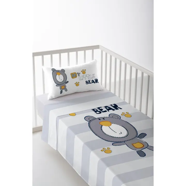 JUEGO DE SÁBANA CUNA/MAXICUNA INFANTIL BEBE 100% ALGODÓN ALEXANDER COOL KIDS FABRICADO EN ESPAÑA - 1