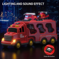 Juego De Coches De Fricción Para Niños Y Niñas Vehículos De Bomberos Y Camión Portador De Juguetes Educativos Para Niños - details 3