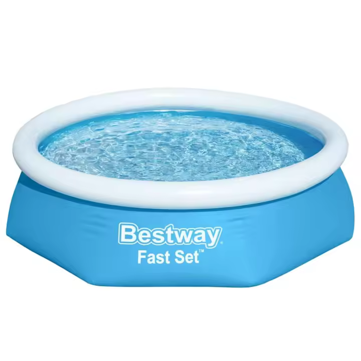VidaXL Piscina hinchable Fast Set Bestway 2100L 3 capas azul Ø244x66 cm - 1