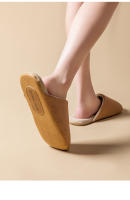 Zapatillas De Cuero Sintético Para Hombre Antideslizantes Para Interior Del Hogar Suaves Y Silenciosas Para Otoño E Invierno - details 12