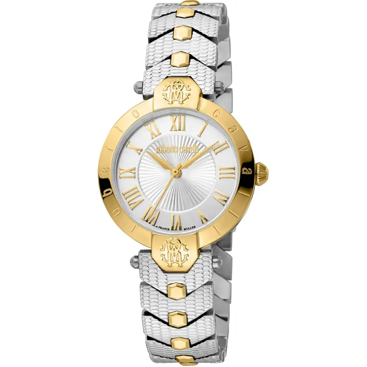 Reloj de pulsera Roberto Cavalli by Franck Muller - RV1L166M0081 correa color: Oro amarillo Gris plata Dial Gris plata Mujer - 1