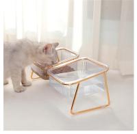 Tazón Doble Para Gatos Con Soporte Antideslizante Transparente Tazón De Agua Para Perros Y Gatos Alimentador De Animales - details 6