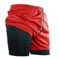 Shorts Deportivos Para Hombre Con Bolsillo Para Teléfono Móvil 2 En 1 Secado Rápido Y Transpirable Para Gimnasio Y Correr - details 8