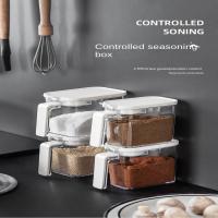 Organizador De Hierbas Para Cocinar Caja De Almacenamiento De Especias Jars De Aromaterapia Contenedor De Pimienta Y Azúcar Estilo Moderno PP - details 13