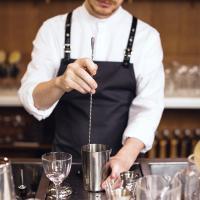 Cuchara de barra con forma de lágrima: cuchara de acero inoxidable para revolver cócteles con rosca fina para bartenders y mixólogos - details 3