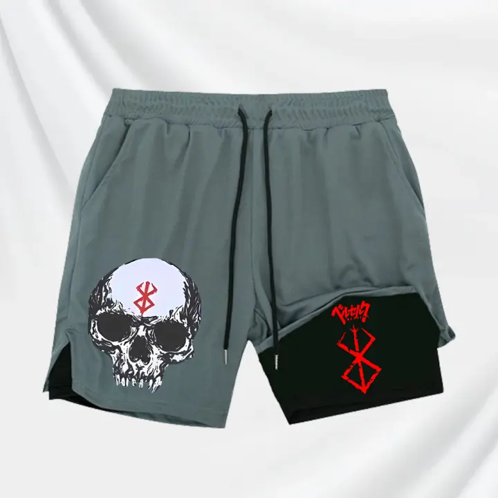 Shorts Deportivos Casuales De Verano Para Hombres Con Doble Capa Y Patrón Impreso Talla S-2XL Funcionalidad Multi-Funcional - 1
