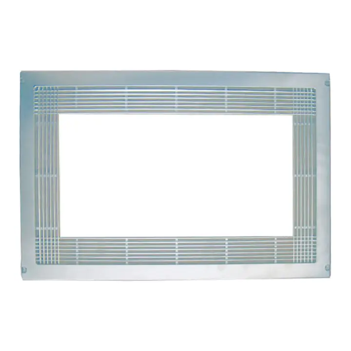 Marco microondas color plateado (efecto inox) universal rejilla recortable 60x40 Micel soporte microondas cocina accesorios rejilla microondas - 1