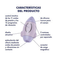 SATISFYER MISSION CONTROL SUCCIONADOR Y VIBRADOR VIOLETA JUGUETES SEXUALES NOVEDAD - details 0