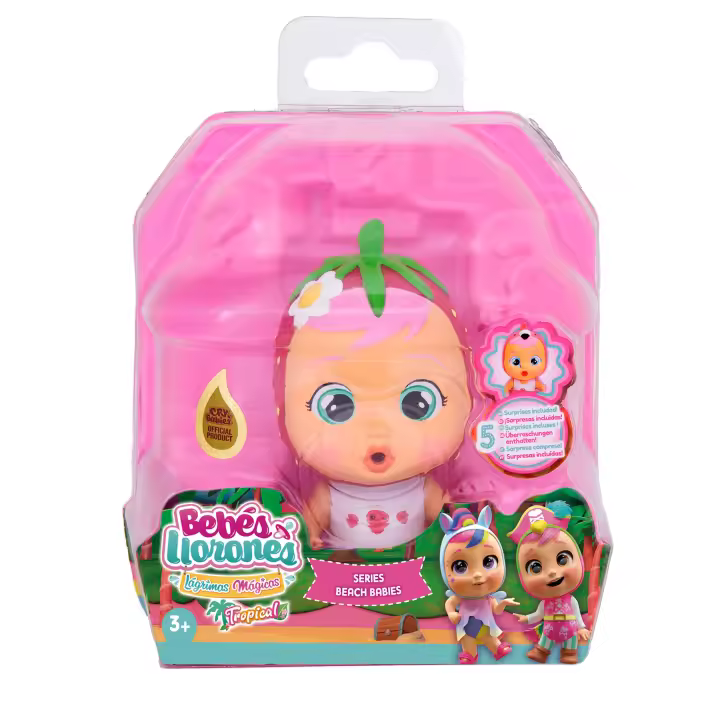 Bebés Llorones Lágrimas Mágicas Tropical Beach Babies Ella | Muñeca Coleccionable Que Llora lágrimas de Verdad con Bañador y 4 Accesorios - Juguete para niñas y niños +3 Años - 1