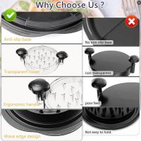 Chicken Shredder Tool, Chicken Meat Shreder with Brush Silicone Pad,Red Chicken Grinder for Pulled Pork, Beef (Black) - details 4