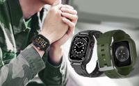 Funda De Correa Compatible Con Apple Watch 44mm 40mm 45mm 41mm 49mm Rugged Military Protectora Para Hombres Y Mujeres Material De Silicona - details 0
