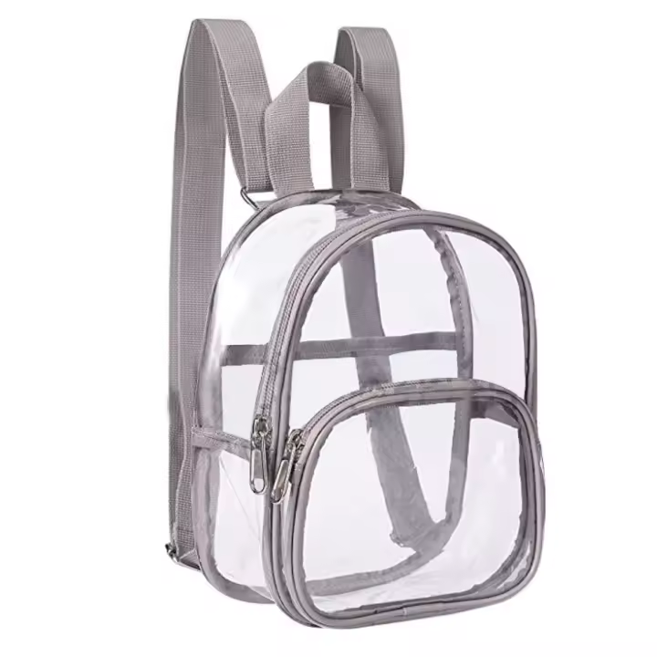 Nueva Moda Verano Bolsa De Mano Mini Rucksack Transparente PVC Para Mujer Viaje Escuela Bolsa De Hombro Suave Cierre De Cremallera - 1