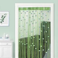 Cortina De Línea De Puerta 1x2m Con Borlas Y Rosas Para Decoración De Hogar Y Sala De Estar Cortina De Ventana Moderna De Poliéster Translúcido - details 2