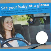 Espejo De Seguridad Para Coche Universal Para Niños 17*17cm Monitor De Seguridad Infantil Espejo Retrovisor Para Asiento Trasero ABS - details 2