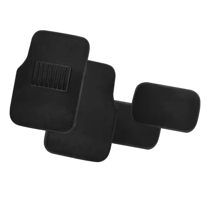 Enerfero Juego Alfombrillas para Coche Universales Alfombra de Moqueta para Vehículo, Antideslizantes 4 Piezas，Delanteras 63x43cm + Traseras 27x43cm (024670) - 1