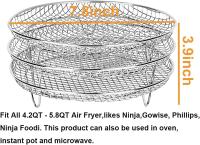 Accesorios para freidoras de Aire: Tres rejillas apilables para freidoras de Aire, freidoras de aire de Maple inoxidable - details 1