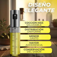 Spray Aceite Cocina de Acero Inoxidable 100ml | Dispensador Aceite Spray con Limpiador | Pulverizador Aceite Spray Freidora Aire | Aceitera Spray Pulverizador | Rociador Aceite Spray | Spray Aceite Air Fryer | Botella Pulverizadora de Aceite | CREADY® - details 2