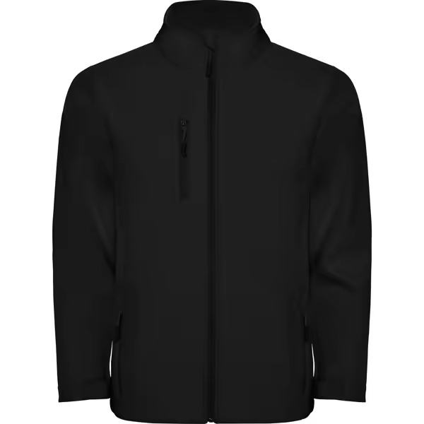 Chaqueta Softshell compuesto de 2 capas y varios bolsillos,color negro - 1