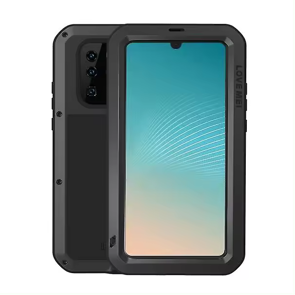 AMOR MEI A Prueba de Golpes Case In Prueba de Polvo para Huawei P30 Pro Metal + Vidrio - 1