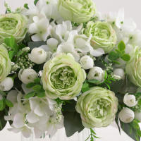 1 Rama De Flores Artificiales Peonía Para Decoración Silken Rosa Falsa De Plástico Centro De Mesa Para El Hogar Flores Falsas Para Bodas - details 18