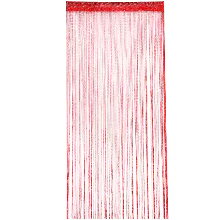Cortina De Cristal De Lujo Con Línea De Flash Y Borlas Cadena De Tules Divisor De Puerta Para Ventana Decoración Del Hogar Moderno 100% Poliéster - 1