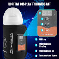 Calentador De Botella Para Bebé Con Temperatura Ajustable USB Potenciado Para Diámetro Menor a 7cm Mantenedor De Calor Para Botella De Leche - details 1