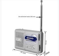 Radio portátil, Radio transistor AM FM with high Volumen, Radio transistor activado por Agua, aproximadamente W91 × H52 × D21 (MM) (sin baterías, Con logotipo/sin logotipo si transportará halously) - details 5