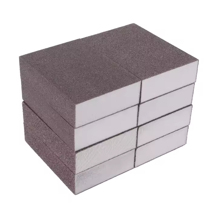 Esponjas de lijado finas y gruesas, bloques de lijado en 60-220 granos, papel de lija de espuma de arena para pulido de madera y Metal, paquete de 8 - 1