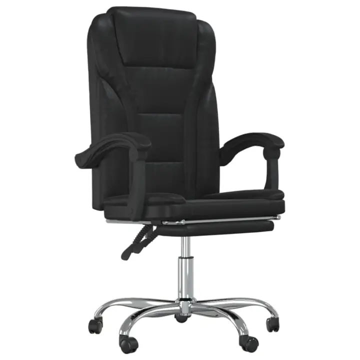 VidaXL Silla de oficina Pulssar reclinable con reposapiés 112,5-122x63x56 cm - 1