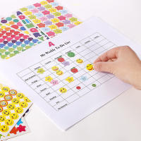 Pegatinas De Recompensa Coloridas Para Niños Y Estudiantes 30/60 Hojas Estrella Corazón Punto Chart De Comportamiento Scrapbook Suministros Para Profesores Y Padres - details 8