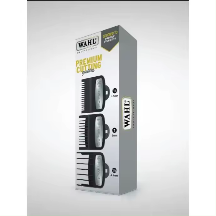 Wahl Set 3 Peines Premium #0.5 #1 #1.5 con Anclaje Metálico – Compatible con Super Taper, Magic Clip y Más - 1