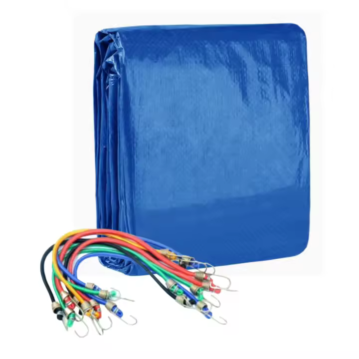 Vespins Lona Impermeable 3x4m - con 8 Pulpos Elásticos - Lona Impermeable Multiusos - Resistente y Versátil - Ideal para Jardín y Camping - 1